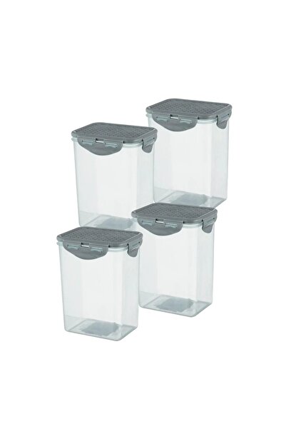 ORIAN 4-piece multi-use plastic container set with lid, 1.2 liters capacity per piece
