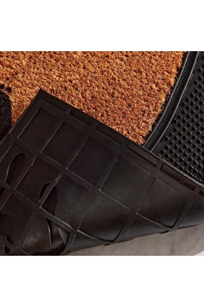 Generic Rubber and Coconut Footprint Doormat - 45 x 60 cm