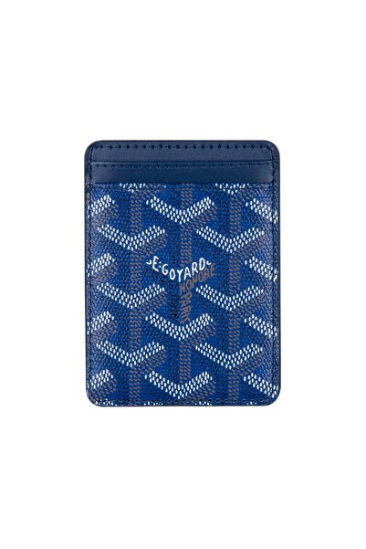 DUKKANCASE Telefon Arkası Mavi Deri Magsafe Kartlıklı Cüzdan DK298