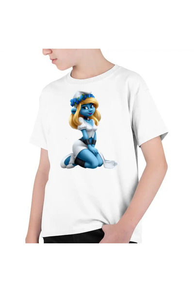 OEM Tricou Copii Baieti Smurfette Strumfii Strumfita Elf