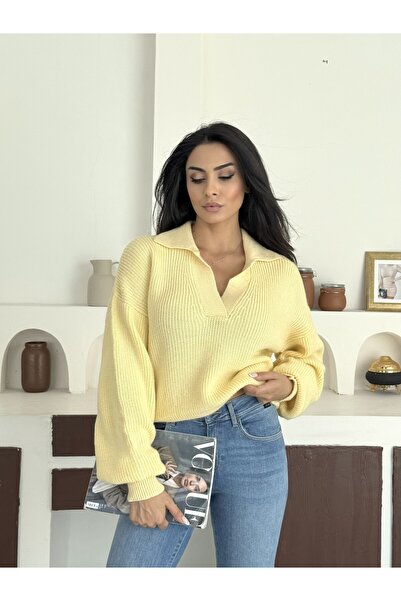 NOA LİNE Women's Soft Knitwear Polo Neck Sweater