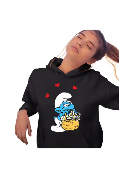 OEM Hanorac Femei Strumfii Indragostit Dragobete Valentine Day