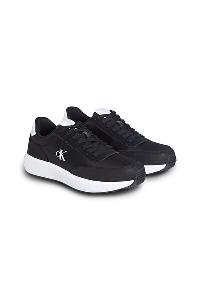 Calvin Klein Men Black/Bright White Athleisure Runner Tallinn Low Top Sneakers
