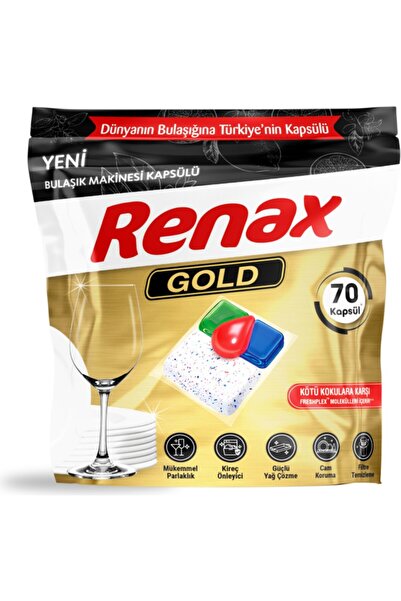 RENAX Gold Dishwasher Capsule All-In-One 140 Tablets