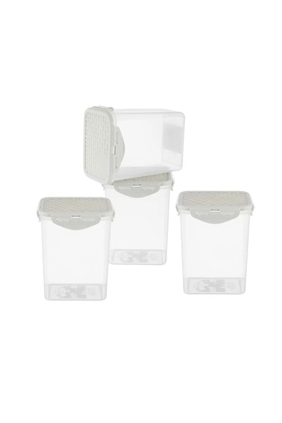ORIAN 4-piece multi-use plastic container set with lid, 1.2 liters capacity per piece