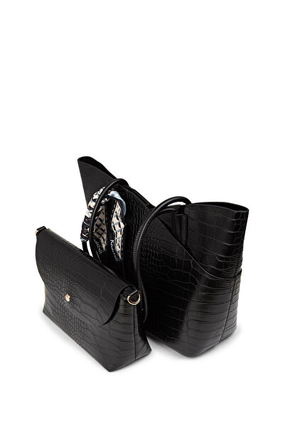 Deery Μαύρη γυναικεία τσάντα ώμου και χεριού