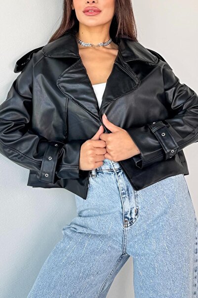 Jaglion Γυναικείο δερμάτινο μπουφάν Biker Clarve PB Vintage