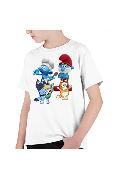 OEM Tricou Copii Baieti Strumfii Bluey Bingo Papa Strumf Bucatarul