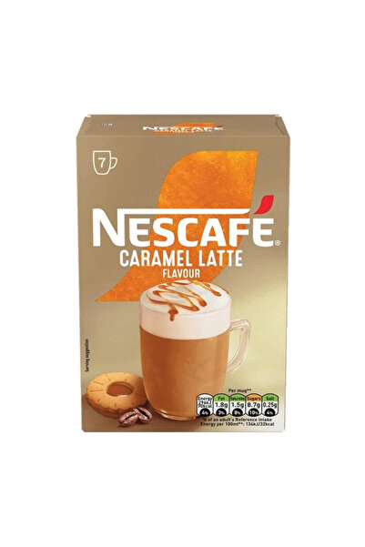 Nescafe نسكافيه جولد كراميل لاتيه 136 جرام 7 اظرف مستورد بريطاني