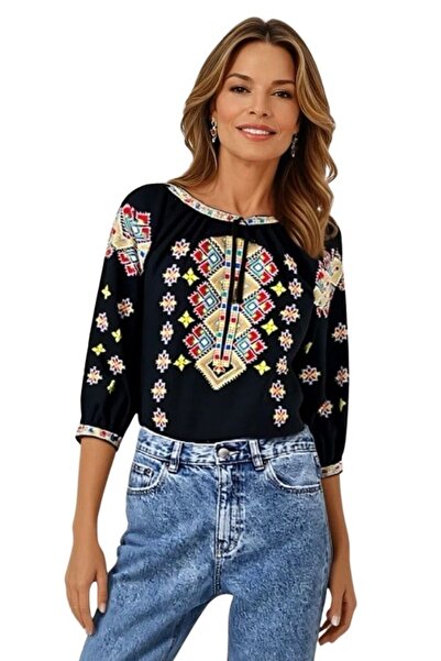 rody's forever Γυναικεία μπλούζα τύπου R24, μαύρη/κίτρινη, μέγεθος S