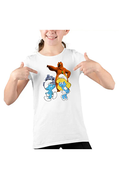 OEM Tricou Copii Fete Strumfii Grizzy Lemingii Strumfita