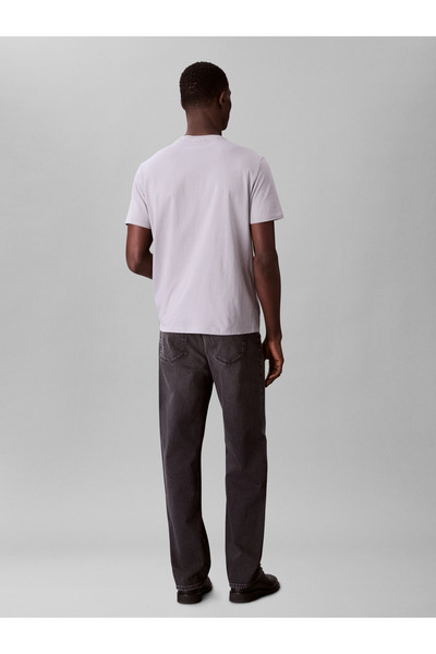 Calvin Klein Men Formal Gray Short Sleeve Cotton Badge T-shirt