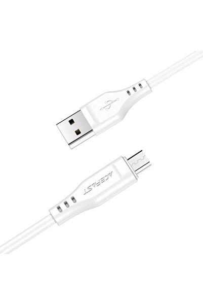Acefast Cablu date USB la Micro-USB 2.4A Acefast, C3-09, alb, 1.2m