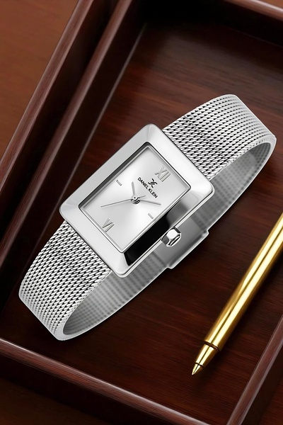 Daniel Klein Women's Wristwatch, Steel Band&Case+Bracelet Gift Silver Zmdk1201