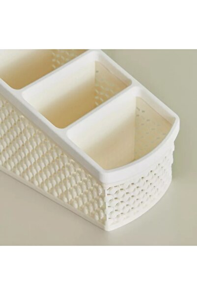 Generic Nordic Compact Basket Organizer with 4 Compartments 20x9.5x10.5 cm
