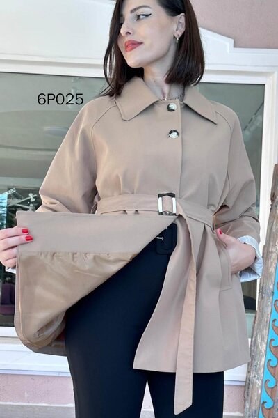 İnce Topuk Prive Seri Polo Yaka Cotton Trençkot 6p025