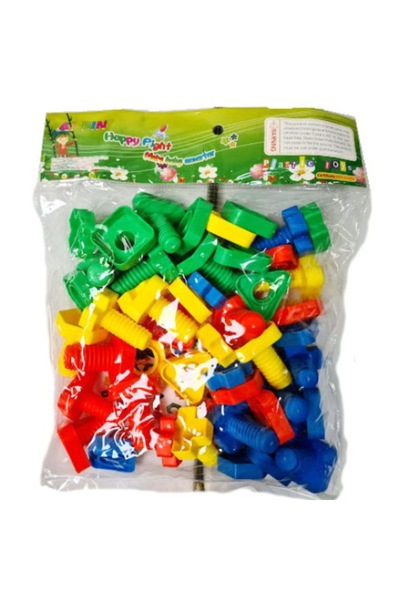 OEM Nut and bolt joint set, geometric shapes, 48 ​​pieces, multicolor