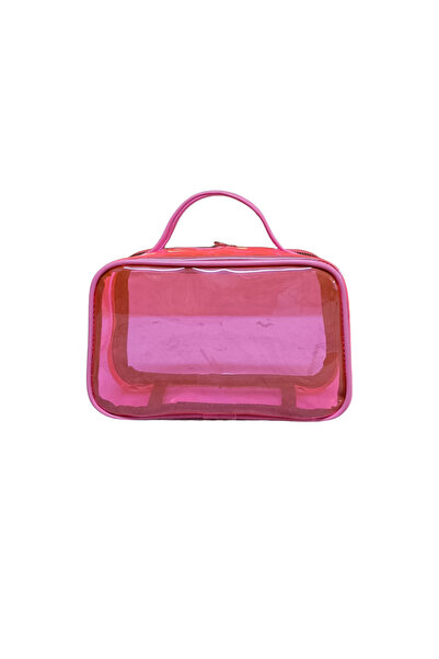 Maykis Her Tarafı Şeffaf Büyük Makyaj El Çantası