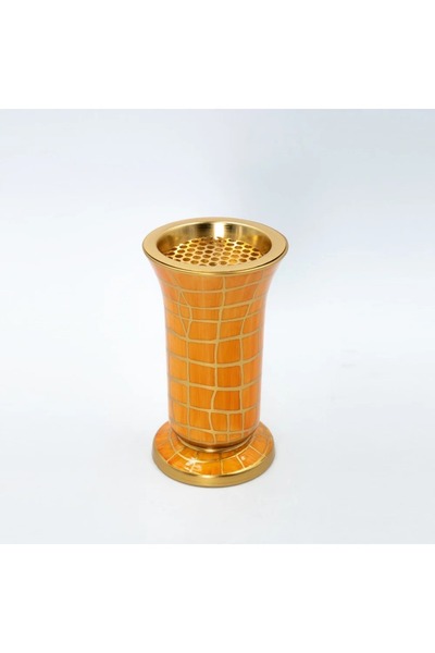 ORIAN Decorative Ceramic Incense Burner Gold Hazel