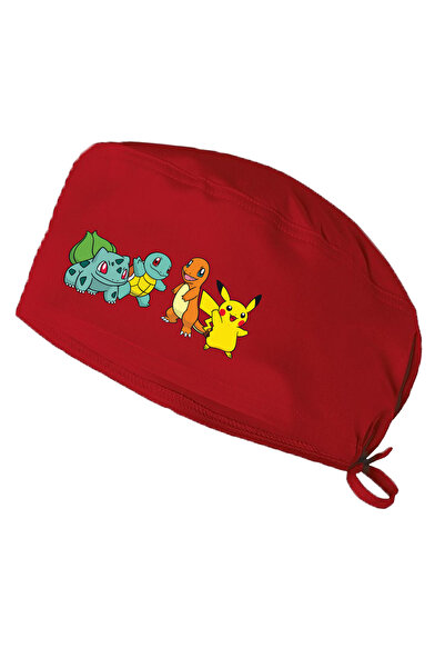 bonecim Bonnet cu tematică Pikachu Pokemon Doctor Nurse Cook Chef Bonnet Dent...