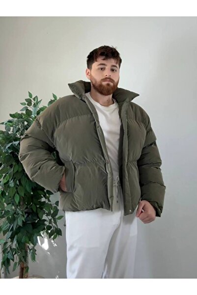 Arvens Frostline Men's Khaki Oversized Puffer Jacket High Quality Offering Comfort and Style in Cold Weather