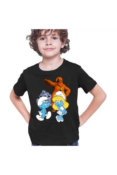 OEM Tricou Copii Baieti Strumfii Grizzy Lemingii Strumfita