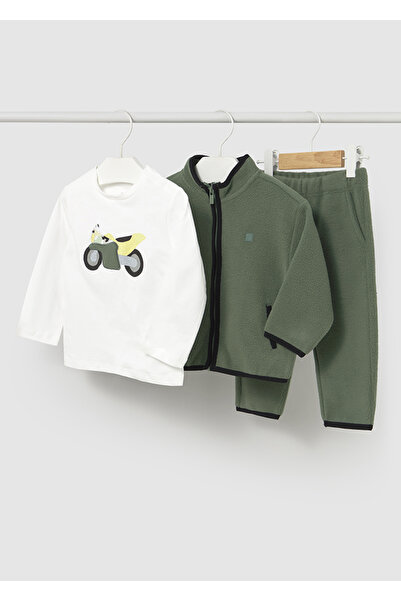 MAYORAL Triple Tracksuit Set for Ages 1-4 - Green