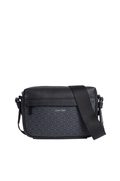 Calvin Klein Men Black MUST Monogram Printed Camera Bag