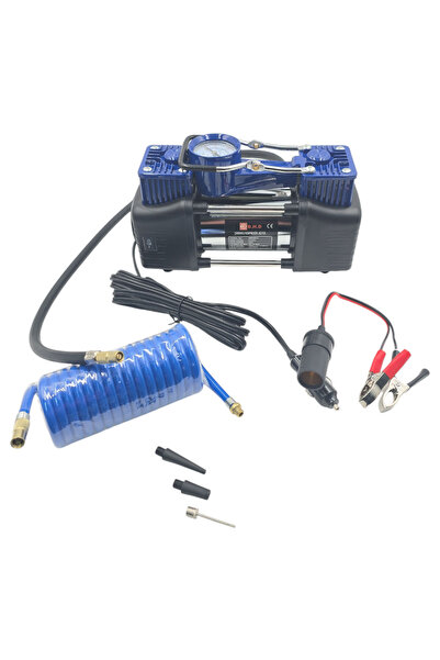 FIXONIC B.H.D BHD00831 Çift Pistonlu 12V Çakmak Girişli Kompresör Işıklı