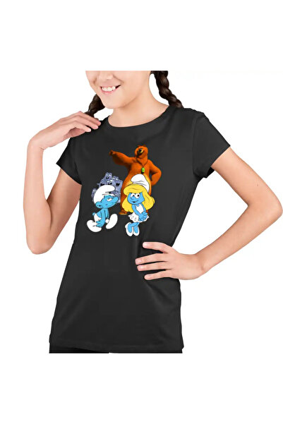 OEM Tricou Copii Fete Strumfii Grizzy Lemingii Strumfita