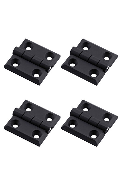 Badem10 Plastik 40x40 mm Yaprak Menteşe 4 ADET SET Dayanıklı Dolap Çekmece Kapak Mobilya Menteşe Küçük