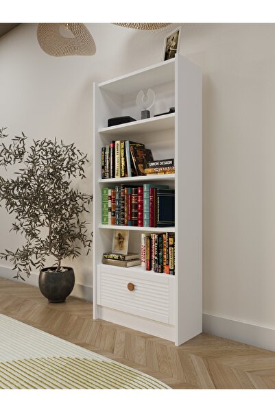 umondesign Havana 5 Raflı Kapaklı Kitaplık MDF Dekoratif Kapak Bohem