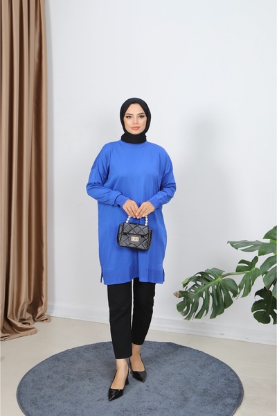 NİSUM MODA Slit Mercerized Tunic