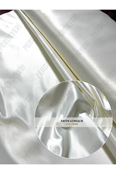 PERDEYERİ Sunshade Off-White Satin (Honeycomb Top) Compatible with All Tulle ...