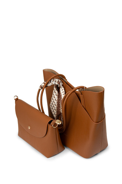 Deery Γυναικεία τσάντα ώμου και χεριού σε χρώμα Tan