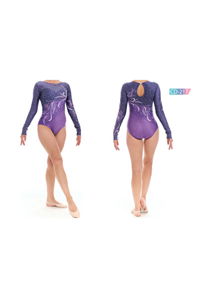 Rhytmine CD-217 Baskılı Cimnastik Mayo