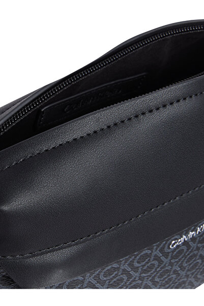 Calvin Klein Men Black MUST Monogram Printed Camera Bag