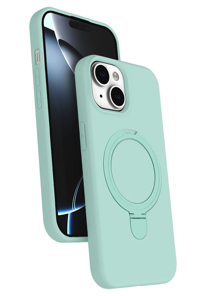 NewFace غطاء HN-SHOP لهاتف Apple iPhone 15 Plus Regal Magsafe مع حامل - أخضر ...