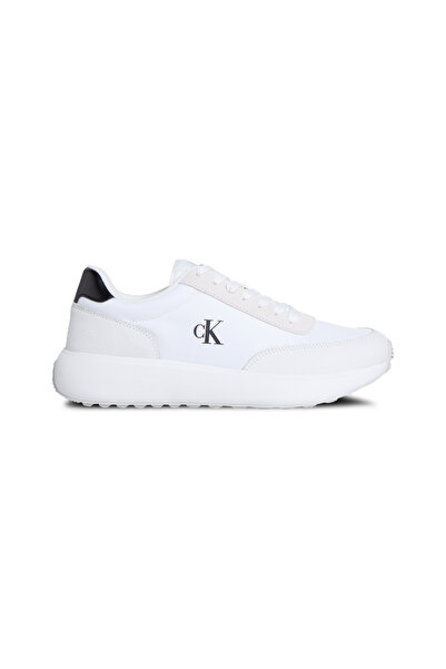 Calvin Klein Men Bright White/Black Athleisure Runner Tallinn Low Top Sneakers