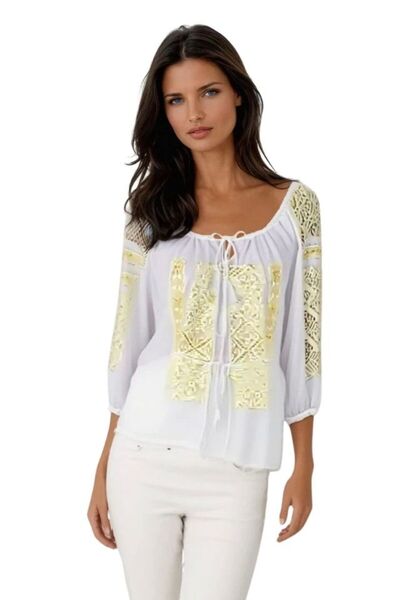 rody's forever Γυναικεία μπλούζα τύπου B23C, λευκή/χρυσή Γυναικεία μπλούζα τύ...
