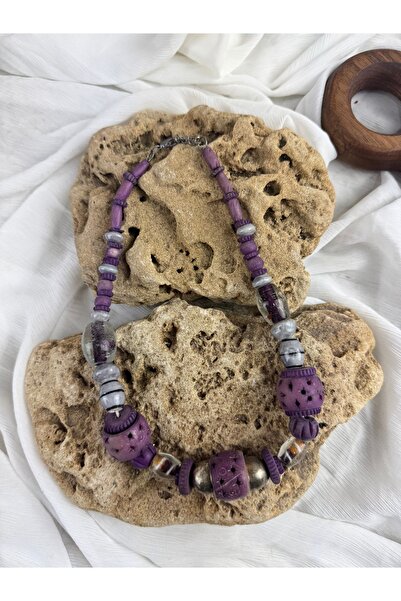 SEDEF TAKI Mor kemik kolye