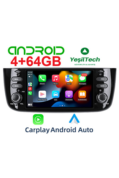 EXVOL FİAT PUNTO ANDROİD MULTİMEDYA 4GB/64GB CARPLAY 9 İNC HD IPS EKRAN KAMERA HEDİYELİ