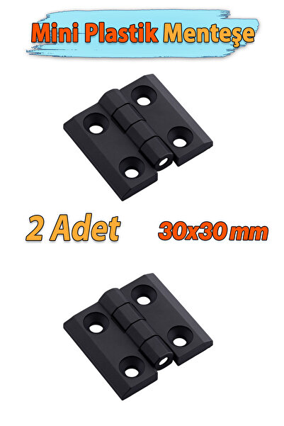 Badem10 Plastik Yaprak Menteşe 30x30 mm Dayanıklı 2 Adet Set Küçük Dolap Çekmece Kapak Mobilya Menteşe
