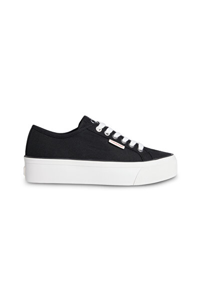 Calvin Klein Women Black Vulc Flatform Ctn Low Top Sneakers