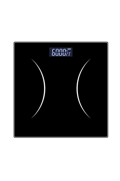 rosberg Cântar electronic R51650G, Până la 180 kg, Afișaj LCD, 2 baterii AAA, Negru