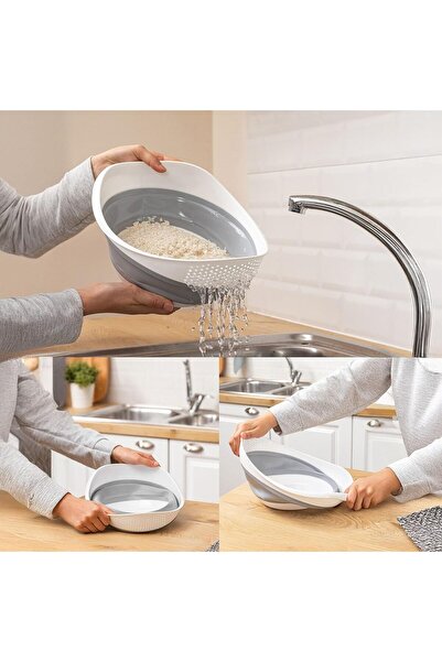 STOREMAX Foldable Practical Rice, Lentil Strainer |   Space-Saving Folding St...