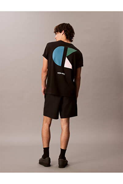 Calvin Klein Men Black Cotton Terry Jogger Shorts