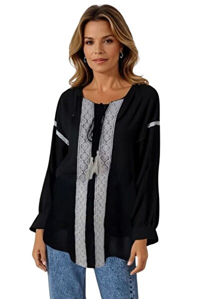 rody's forever Bluza tip ie dama B23, negru/bej , marimea L