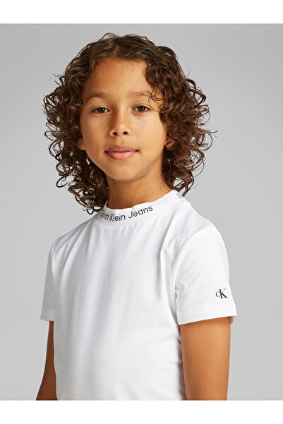 Calvin Klein Boys Classic White Intarsia Short Sleeve T-Shirt Pack of 2
