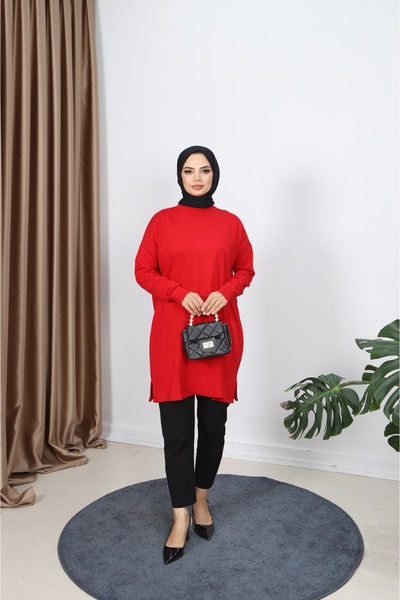 NİSUM MODA Slit Mercerized Tunic
